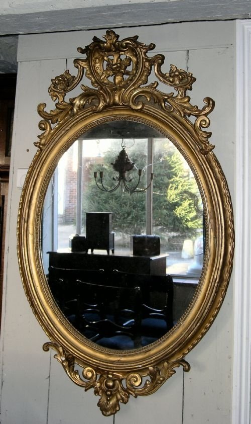 Victorian Oval Gilt Wall Mirror